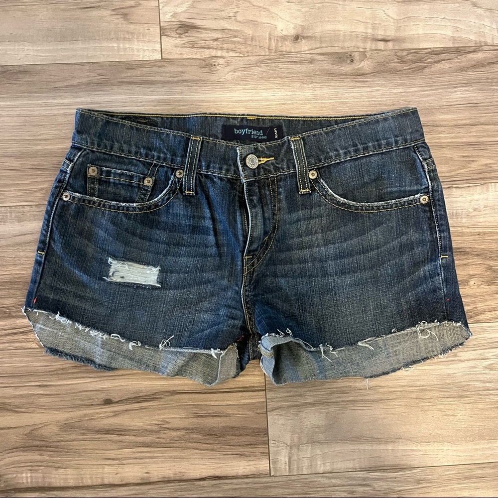 Levi’s 513 Jeans Blue Denim Cut Off Shorts Size 1 Gift